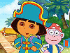 Ragazza Dora Tesoro in Barca Pirata