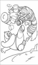 Colorir o Panda Kung Fu