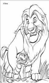 Colorir o Rei Leão e Simba